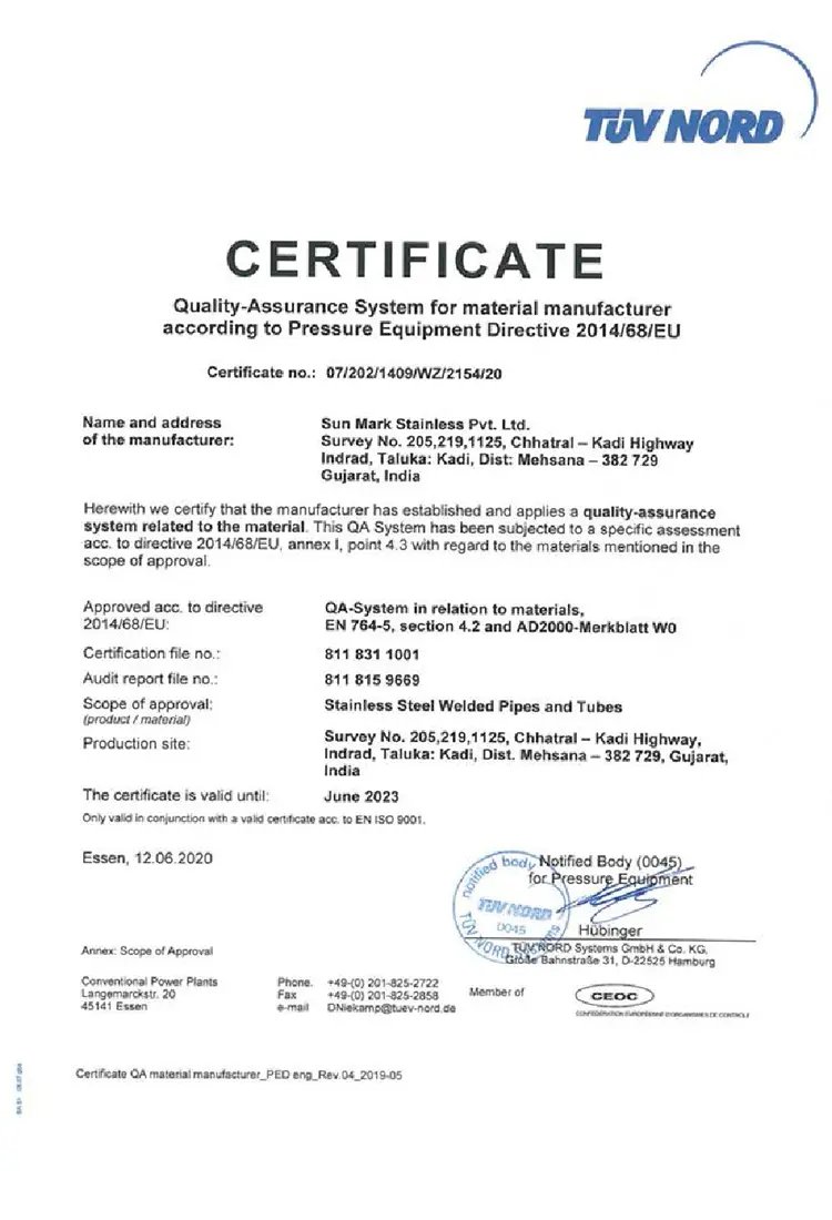 certificate